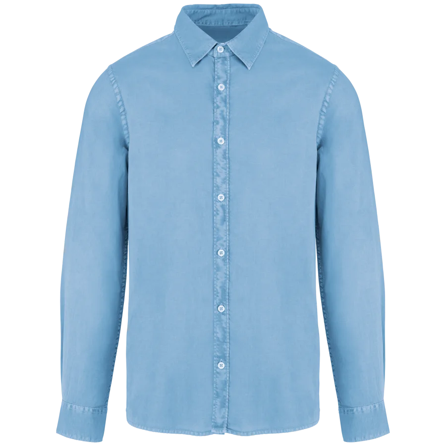 Chemise écoresponsable délavée homme
