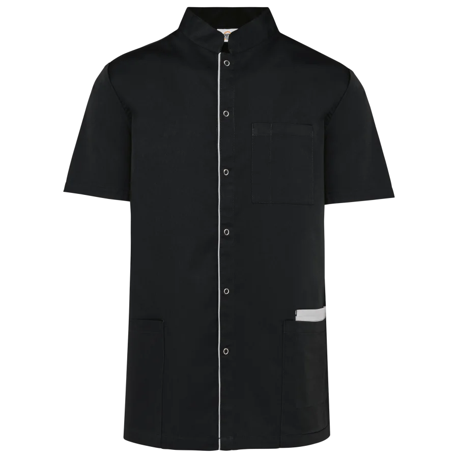 Blouse polycoton avec boutons-pression homme