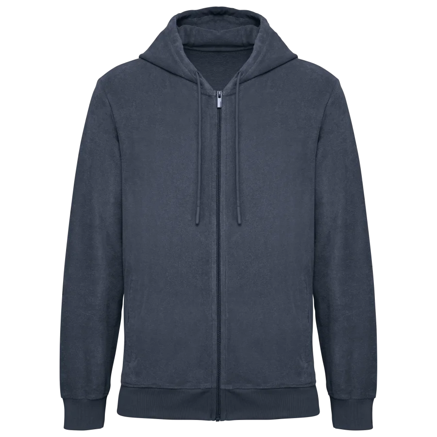 Sweat-shirt écoresponsable en éponge zippé à capuche homme