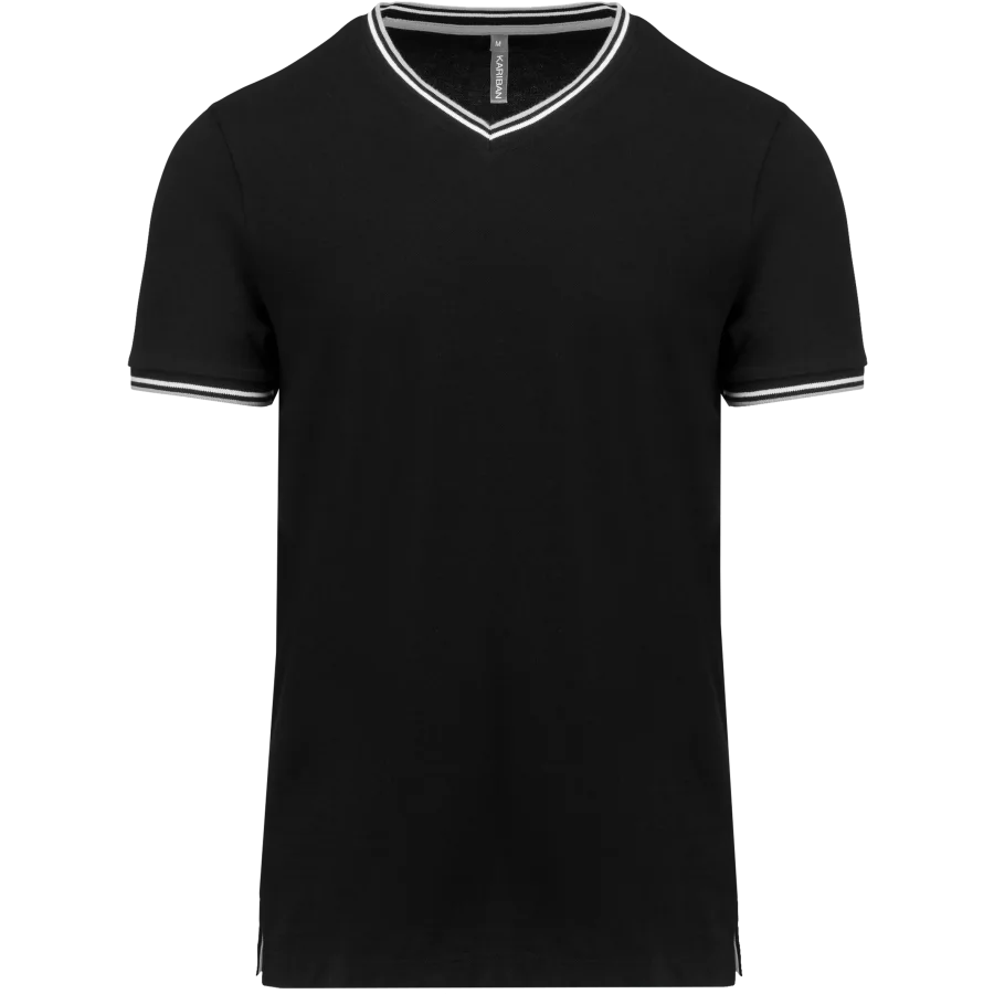 T-shirt maille piquée col V homme