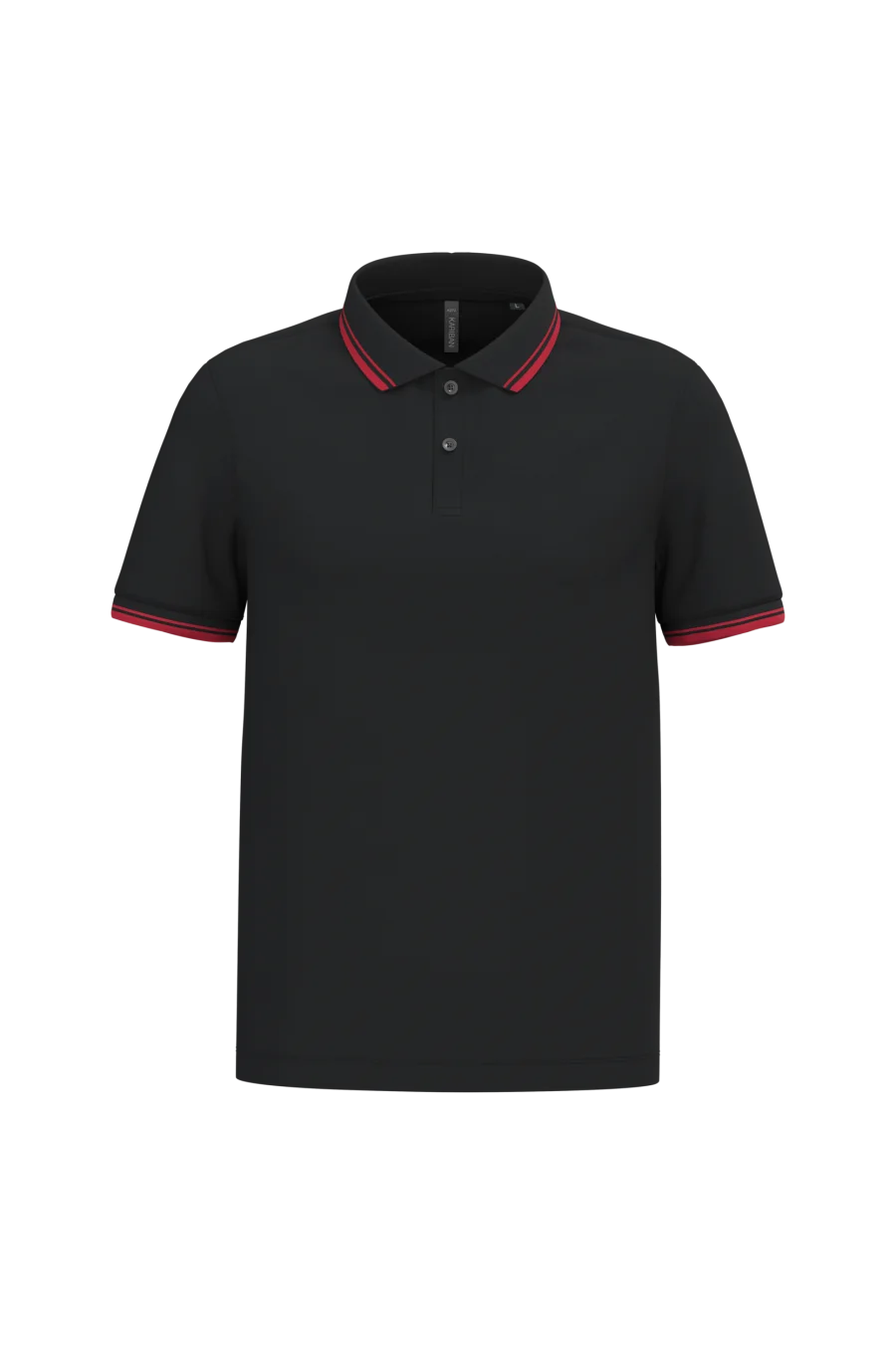 Polo homme manches courtes à liserés contrastés