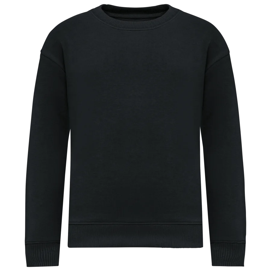 Sweat-shirt écoresponsable à col rond oversize enfant