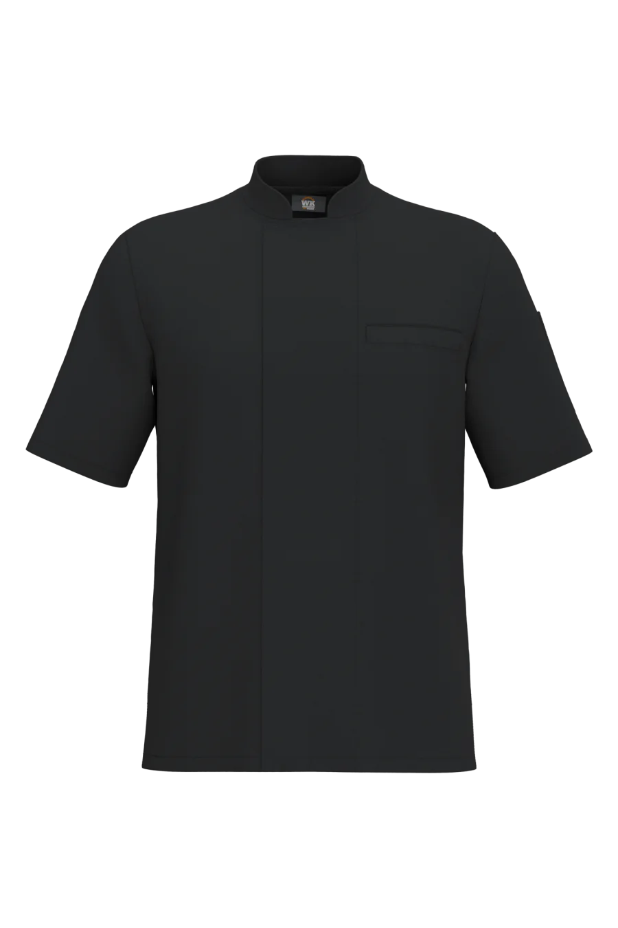 Veste de cuisine écoresponsable et respirante manches courtes unisexe coloris Black