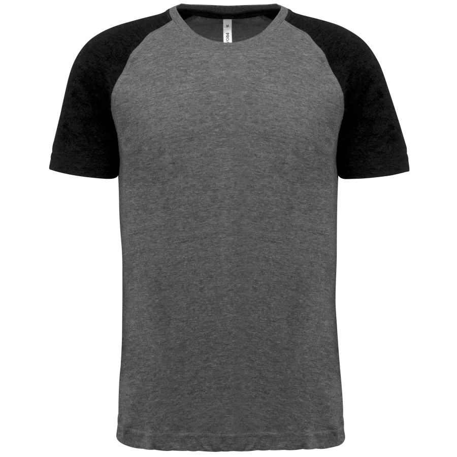 T-shirt triblend bicolore sport manches courtes unisexe
