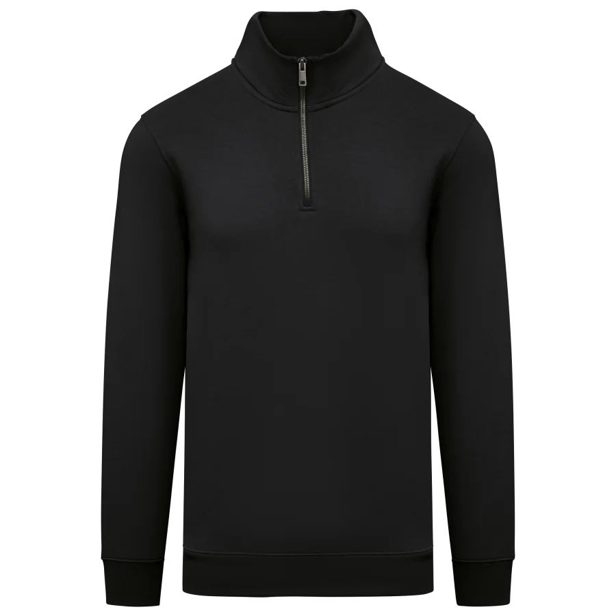 Sweat-shirt écoresponsable à col montant zippé homme
