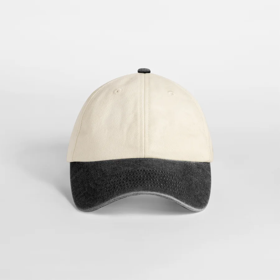 Casquette vintage compacte visière contrastée