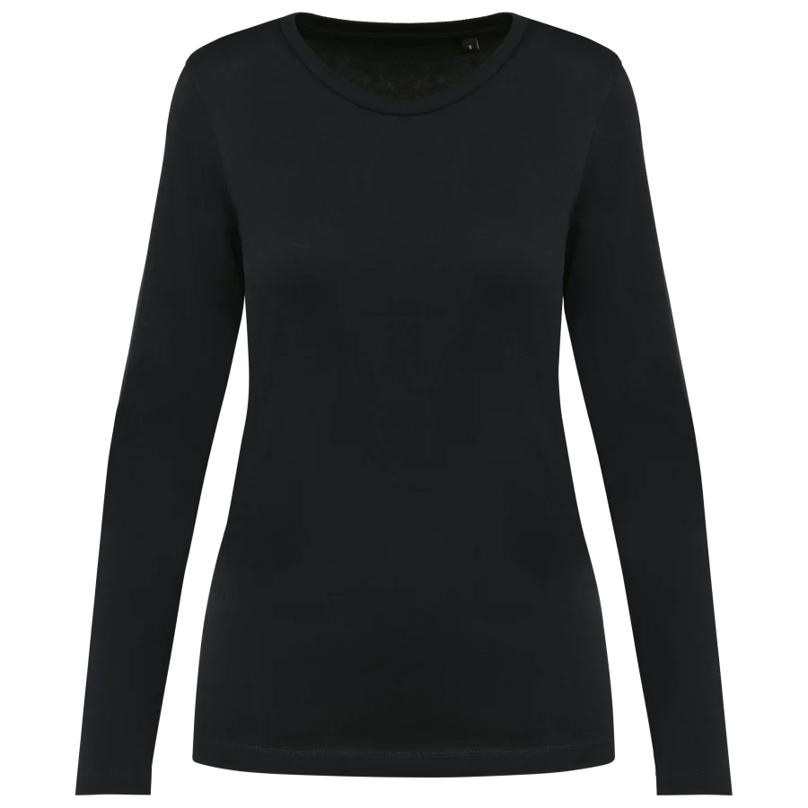 T-shirt Supima® col rond manches longues femme