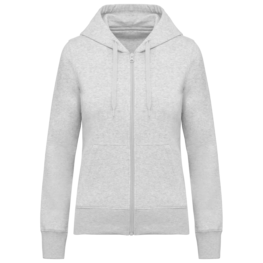 Sweat-shirt écoresponsable zippé à capuche femme