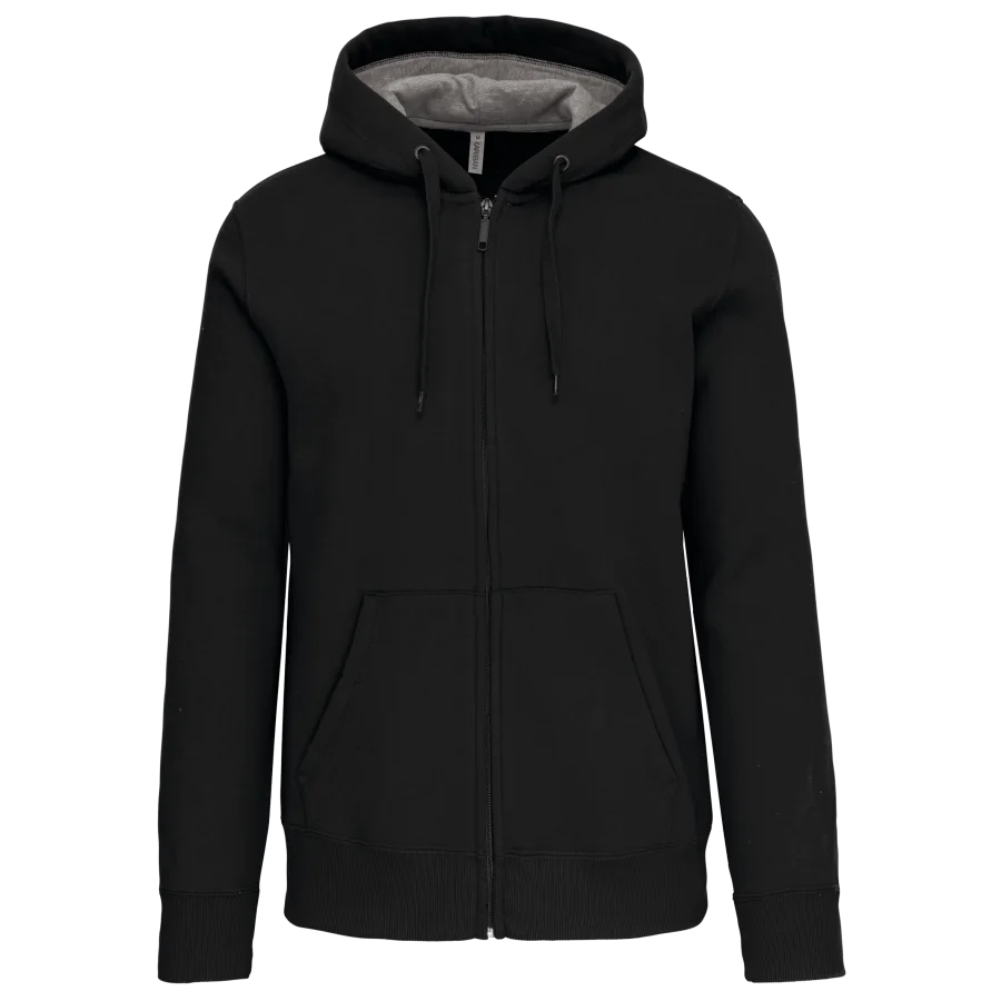 Sweat-shirt zippé capuche unisexe