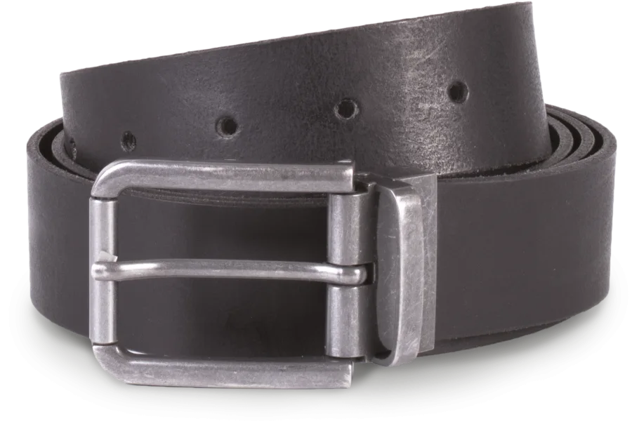 Ceinture en cuir à bord franc - 35 mm