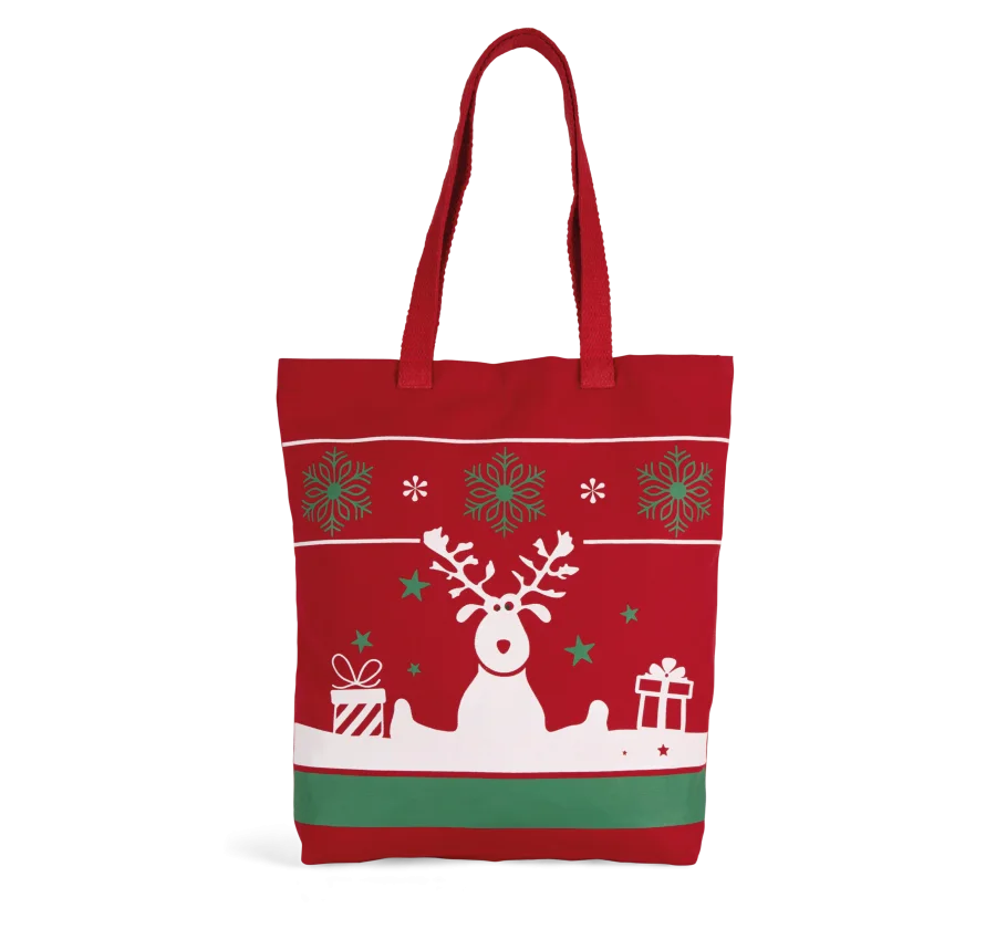 Sac shopping avec motifs de Noël
