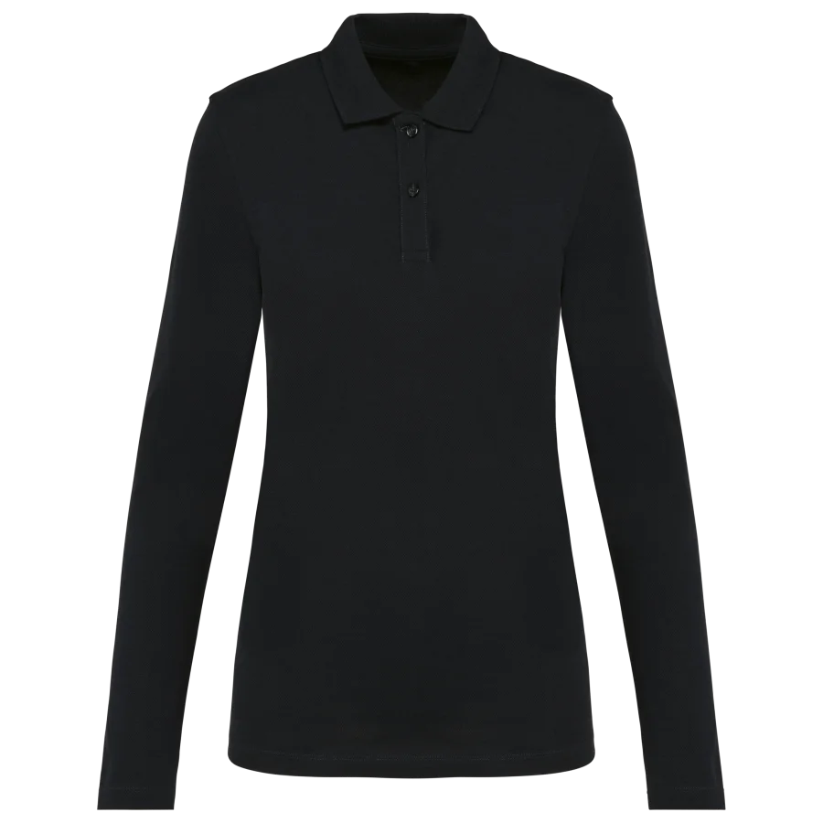 Polo Supima® manches longues femme