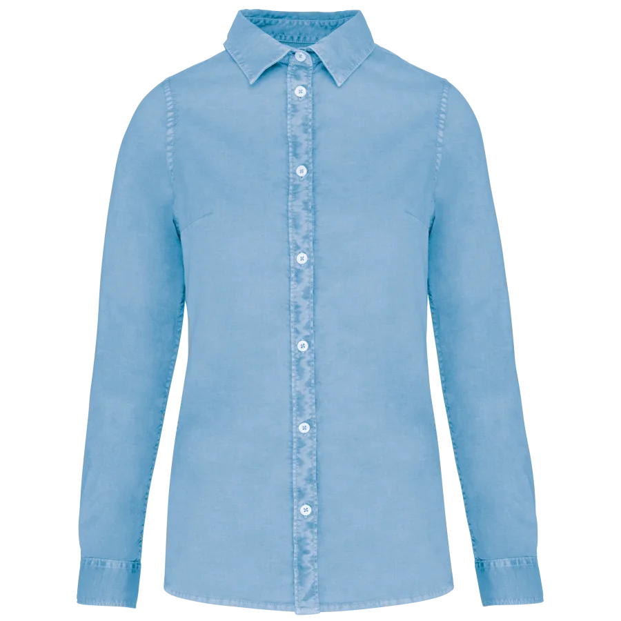 Chemise écoresponsable délavée femme