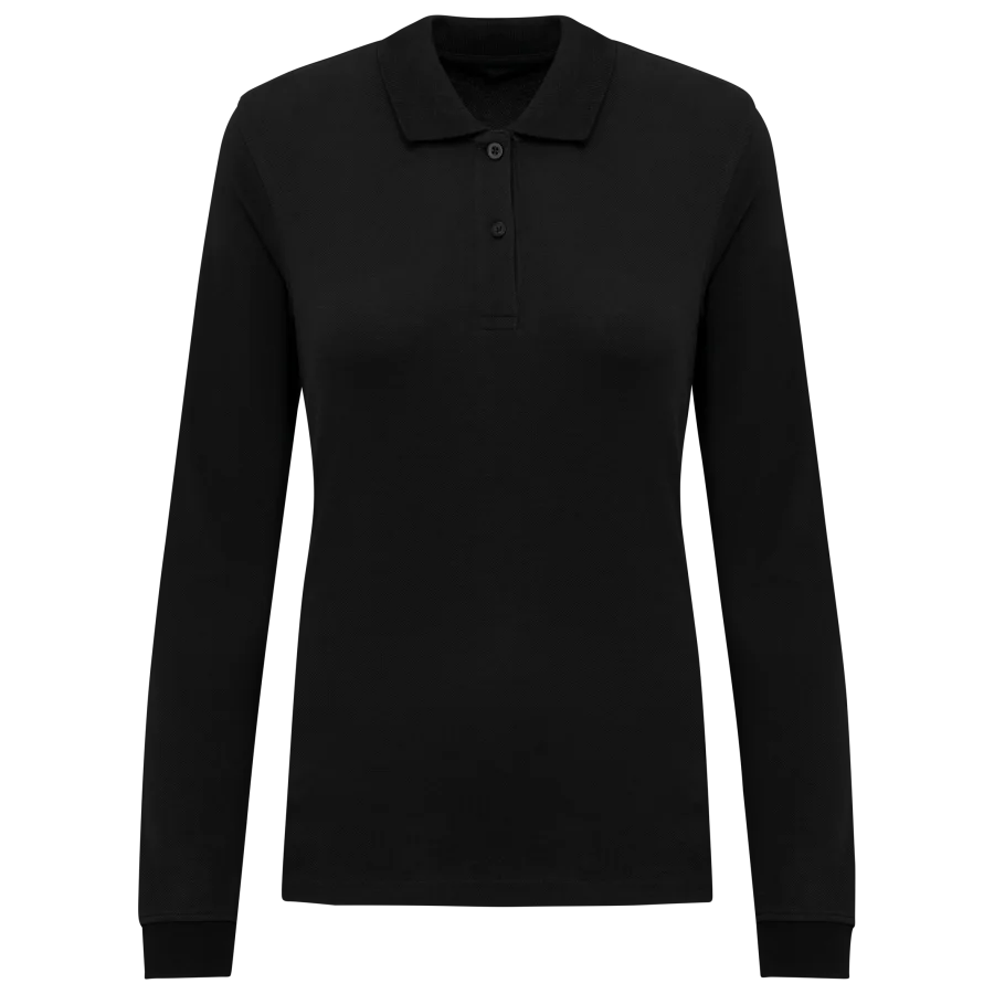 Polo piqué manches longues Bio180 femme