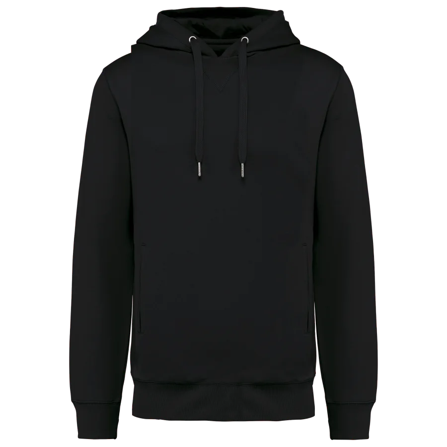 Sweat-shirt french terry écoresponsable à capuche unisexe coloris Black