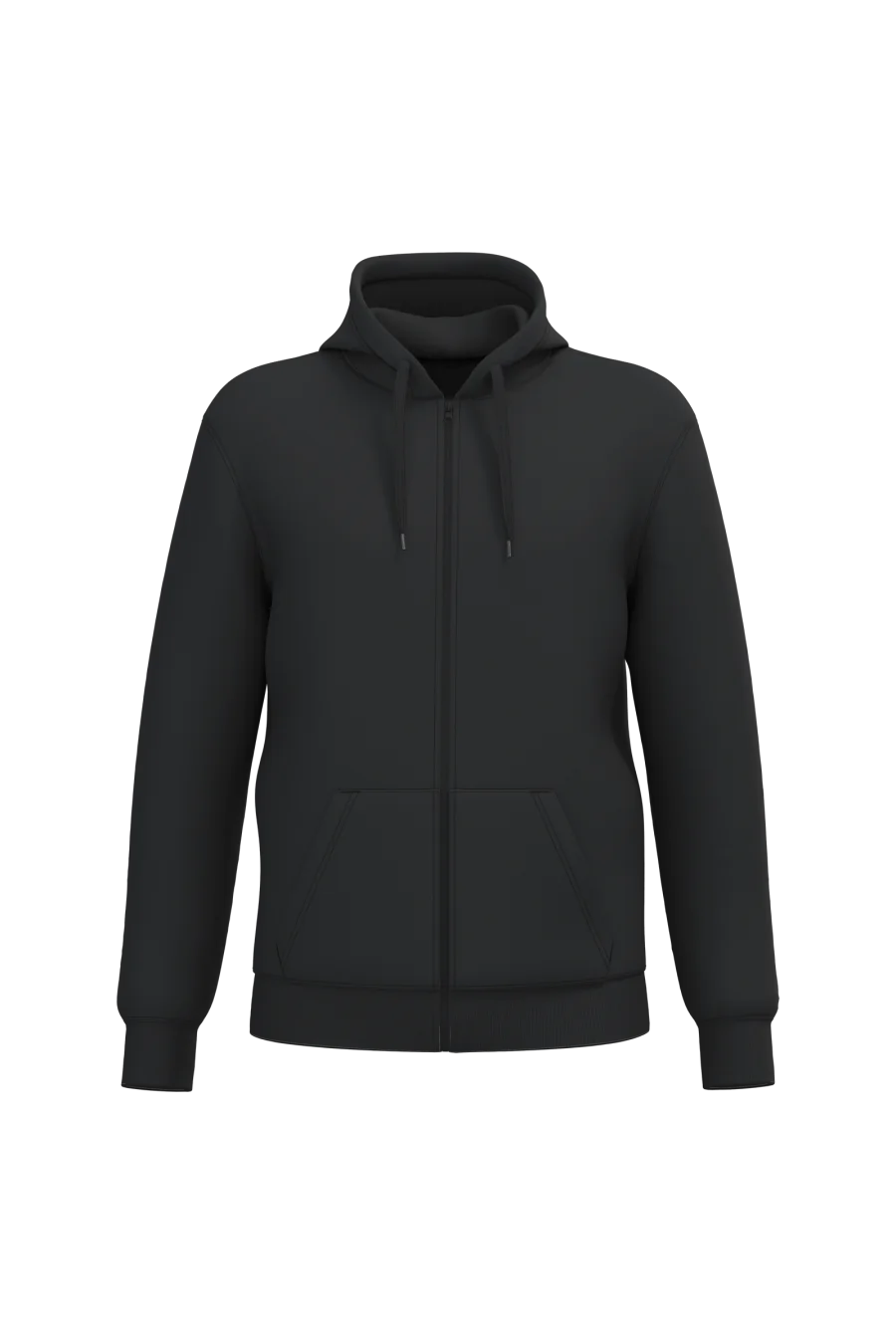 Sweat-shirt recyclé zippé à capuche unisexe