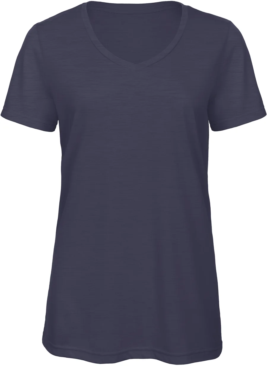 T-shirt Triblend col V Femme