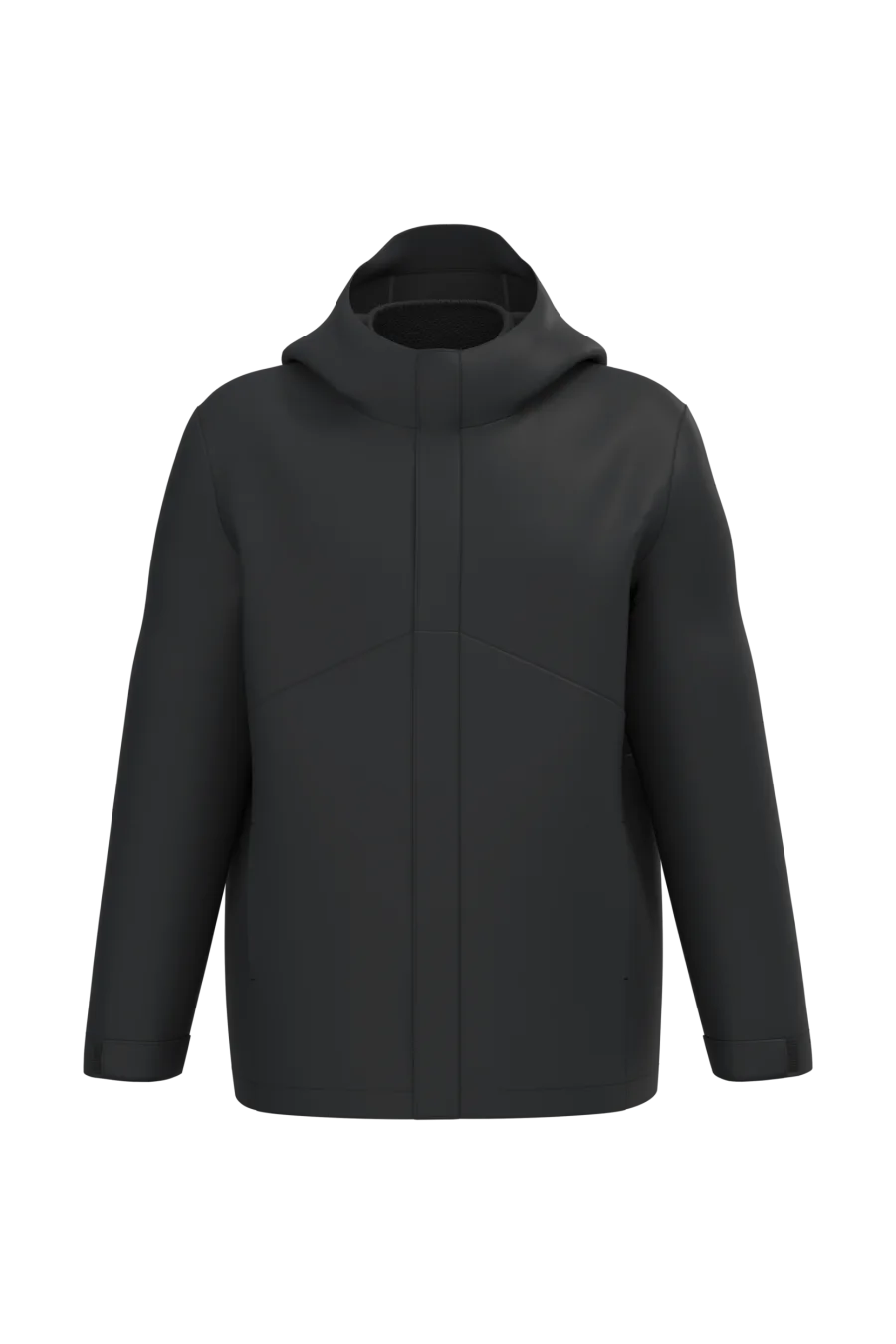 Parka 3-en-1 imperméable à capuche bicolore unisexe